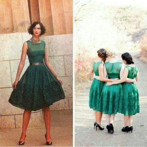 Anthropologie Tiny Brand green party dress